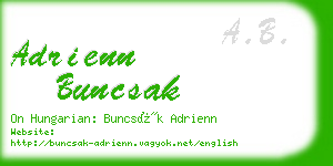 adrienn buncsak business card